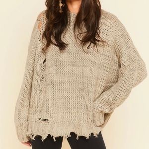 12th Tribe Distressed Sweater